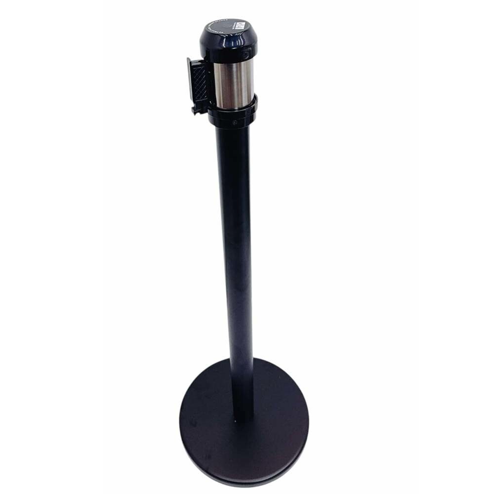 39" Tall Stanchion Queue Post, 75" L Retractable Belt Stanchion Post Queue Pole