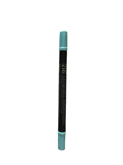 Kuretake Zig Memory System Twin Marker, Writer Chalk Pastel Colors, Blue