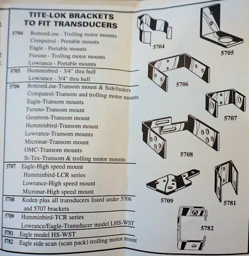 Tite-Lok Adjustable Transducer Bracket #5708