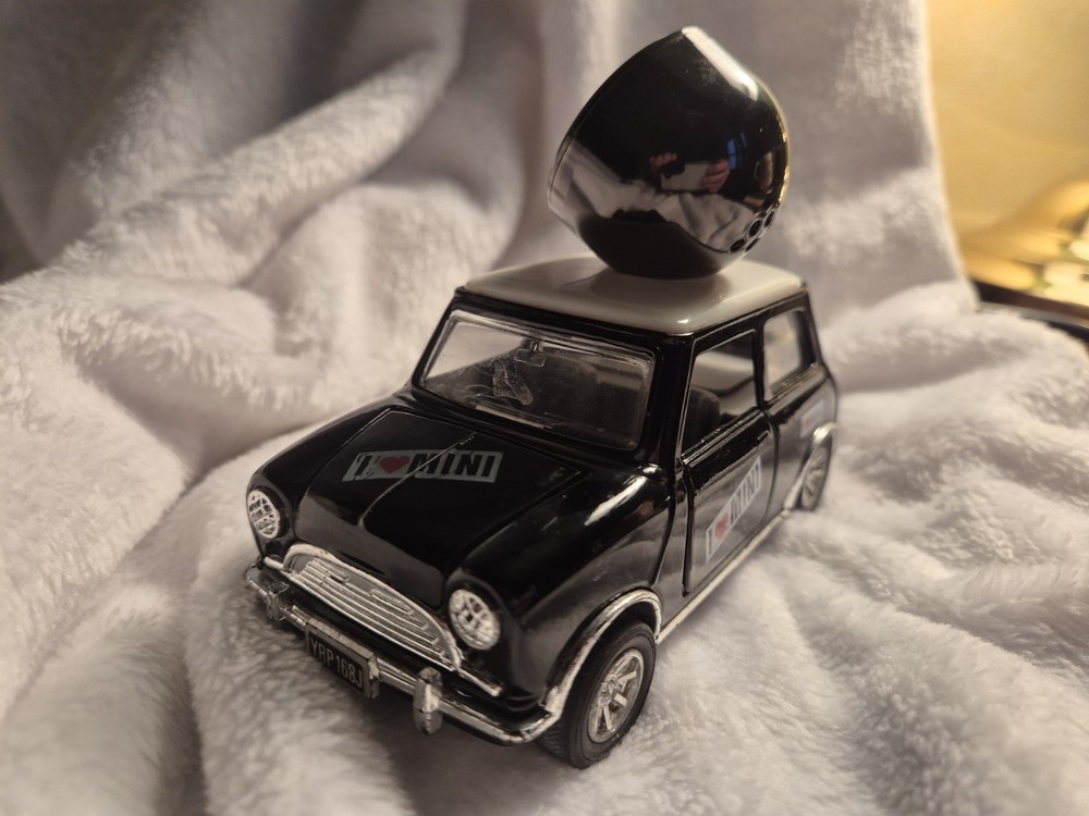 Mini Cooper Scale Model Car Retro Desk Clock - Black