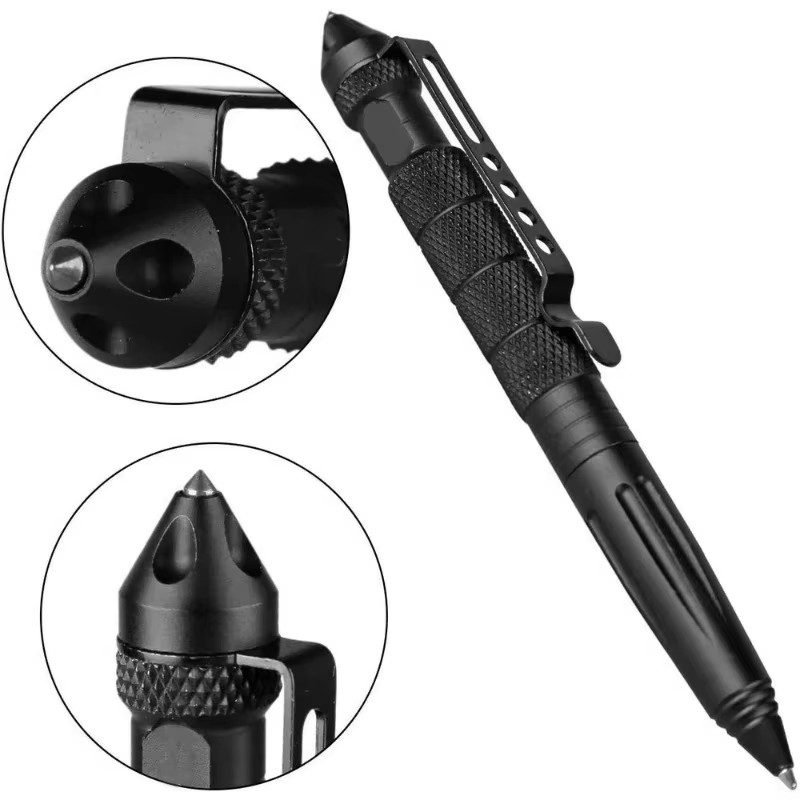 Tactical Self Defense Pen Military Grade Emergency Glass Breaker Tungsten Steel