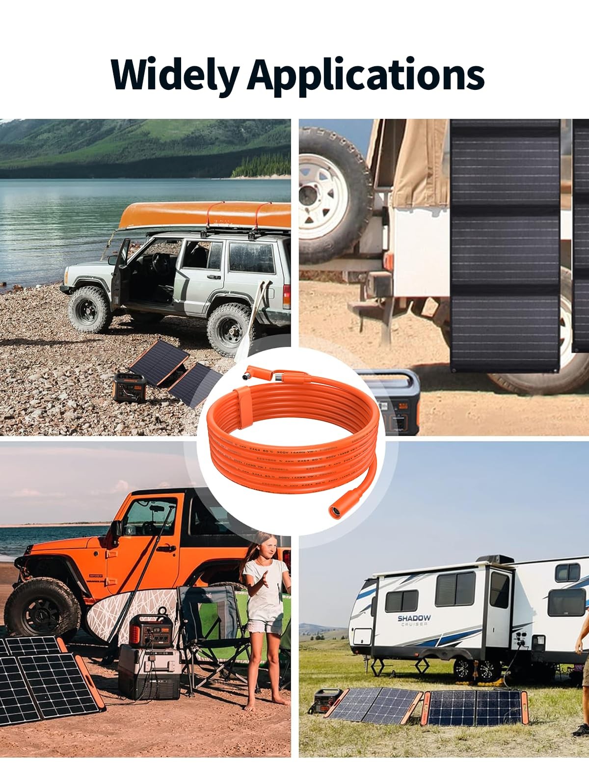 Tonton 30FT 9M 8mm Extension Cable 12AWG for 30FT, -