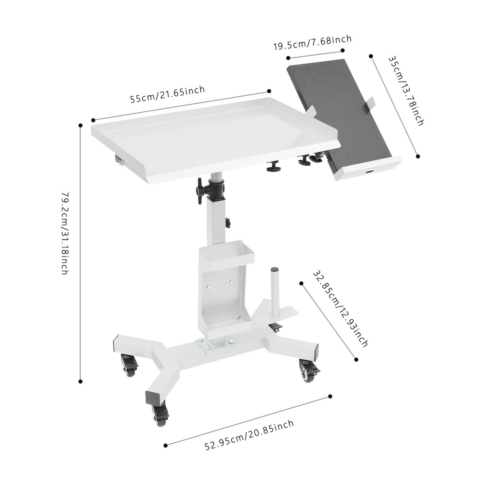 Versatile Rolling Tool Tray Cart, Tray Cart with Rotatable Table Station