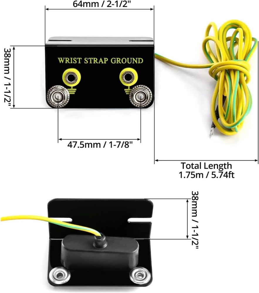 4 Pack L - Style ESD Wrist Strap Grounding Kit-Static Protection for Electronics