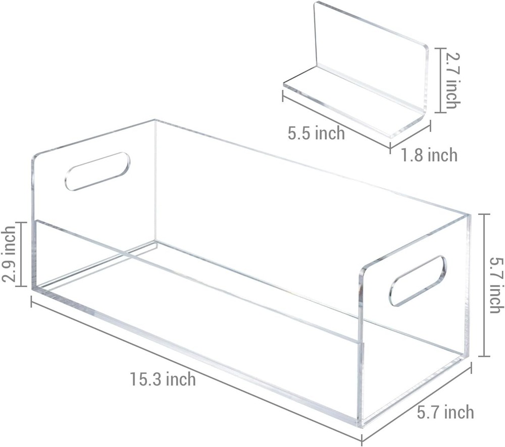 Clear Acrylic Stackable CD Holder Rack with Handles, Media Storage Organizer
