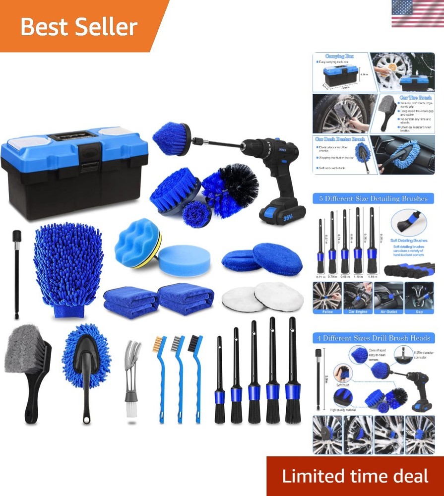 Car Detailing Kit 27pcs Blue Waterproof