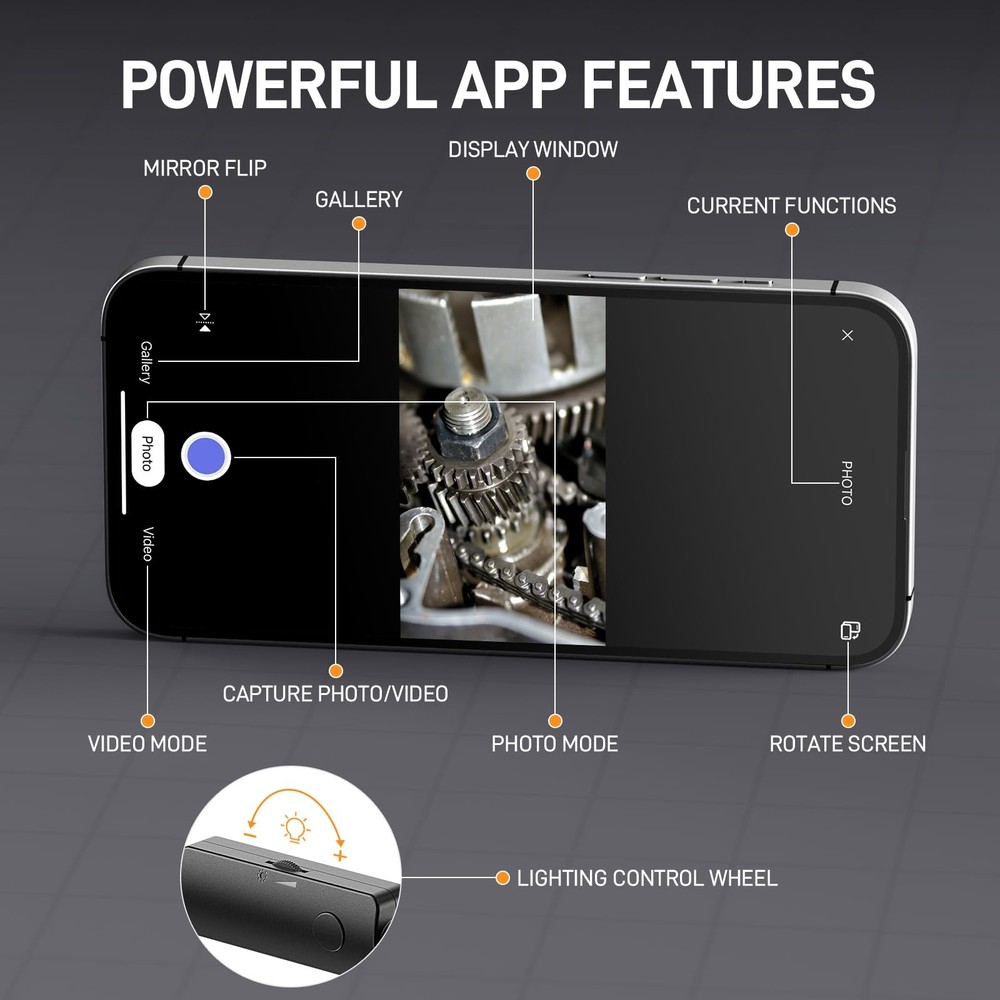 HD Borescope Camera 16.5ft Autofocus