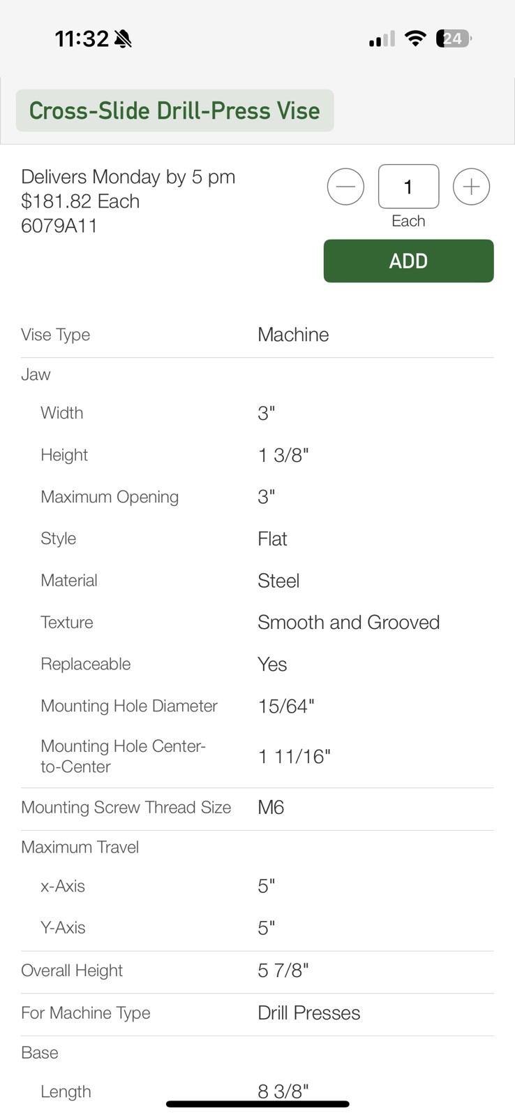Cross Slide Drill Press Vise