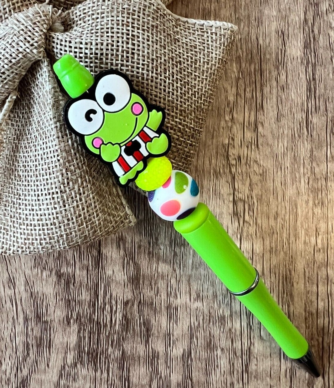 Custom beaded pen. Cute Sanrio characters! gifts, basket filler, journal, teen