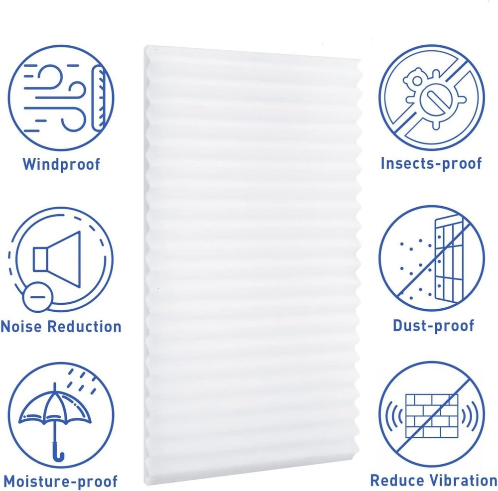 Window AC Insulated Side Panel Kit – 2-Pack with Pressure Strips (White)