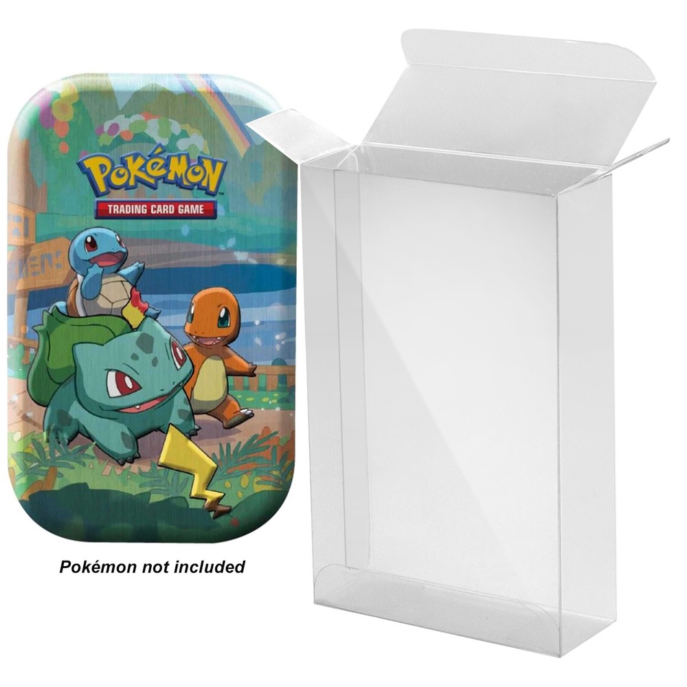 5PC Plastic Display Protective Case Protector Box for Pokemon Small Mini Tins