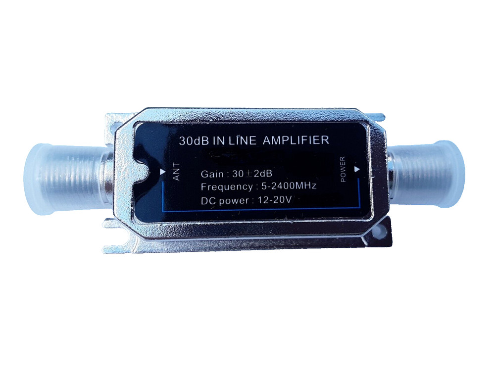 SATELLITE AMPLIFIER 30dB INLINE RF SIGNAL BOOSTER