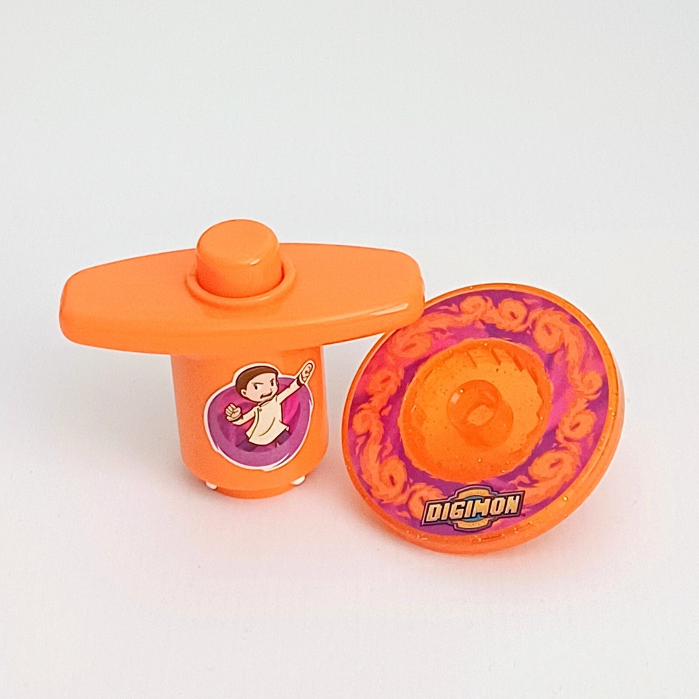 Orange Digimon Spinning Top
