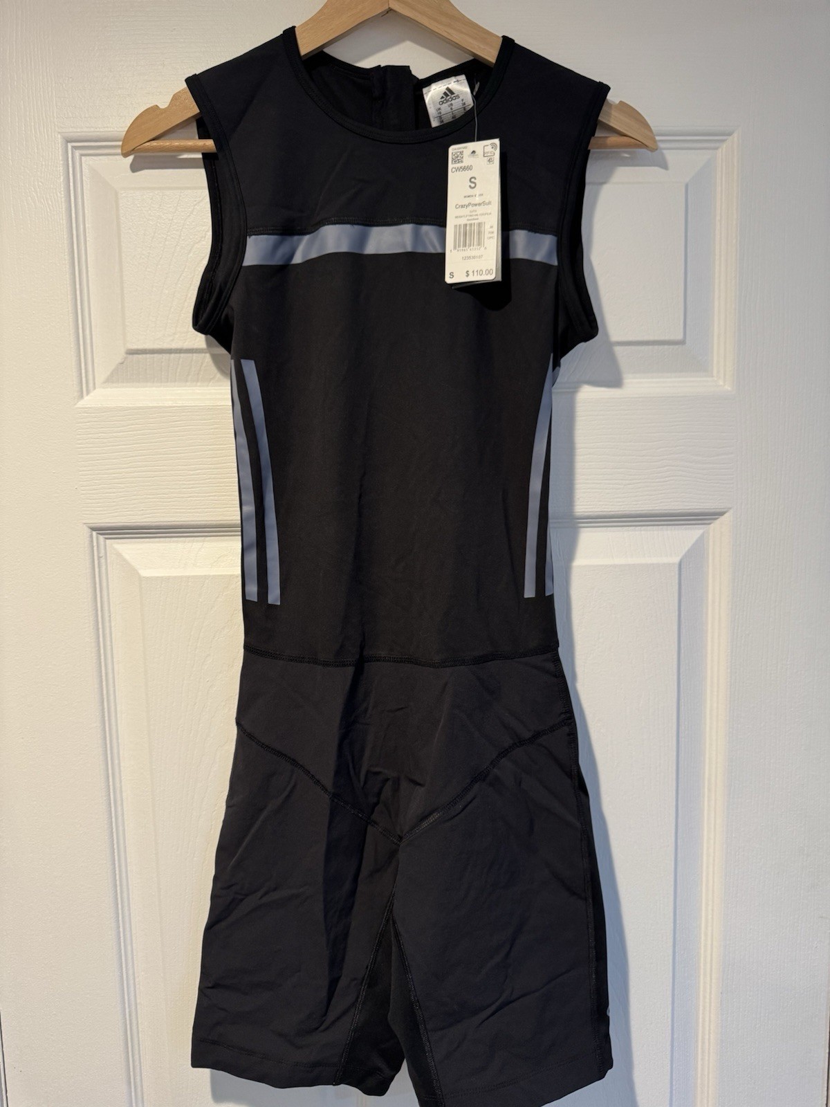 Adidas Crazy Powersuit Women's Size Small Black NWT CW5660 $110