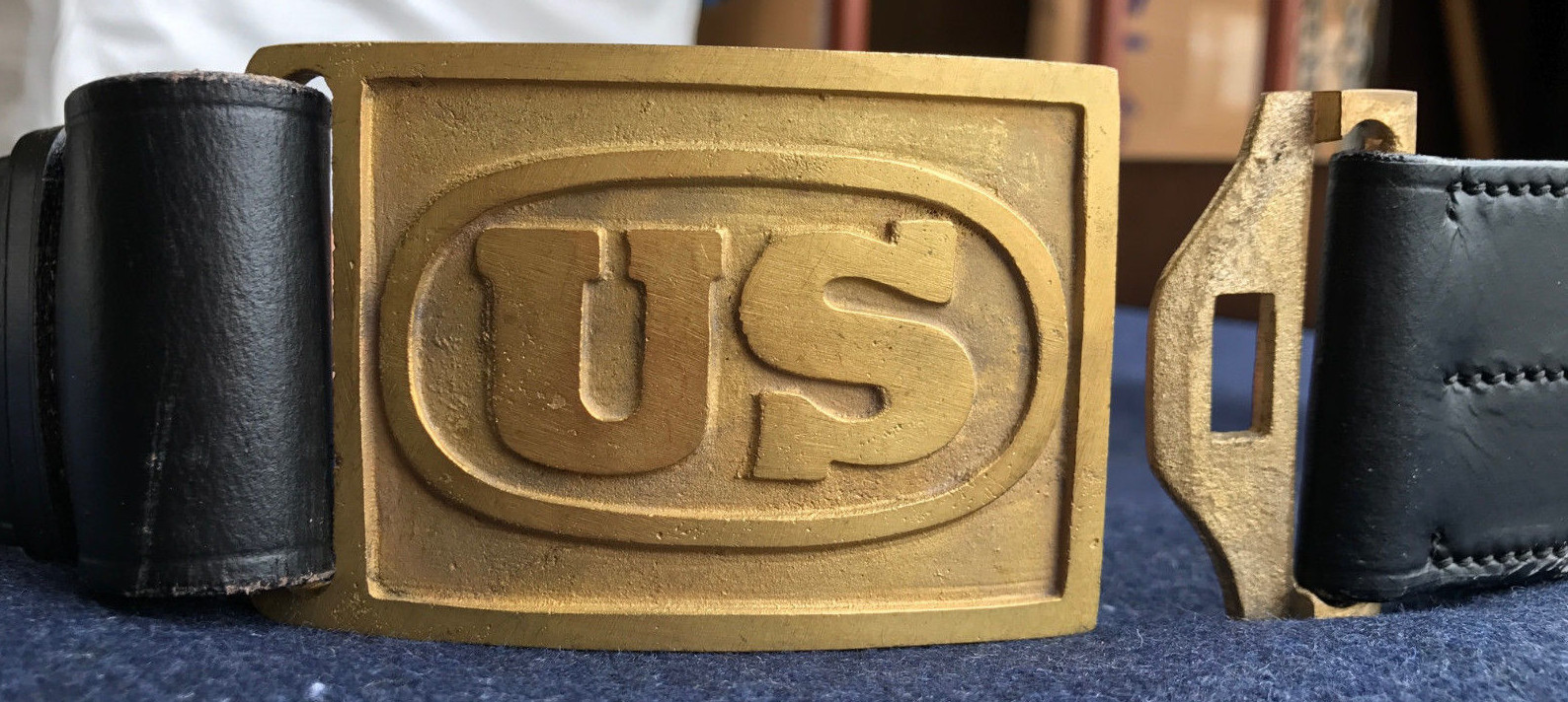 M1874 Cavalry Leather Saber Belt with US Buckle Size MEDIUM (36-42) Indian Wars