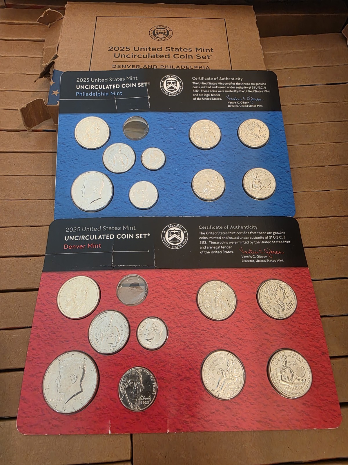 2025 P D US Mint Uncirculated Coin Set (No Penny) SOLD OUT AT THE MINT! & BOX