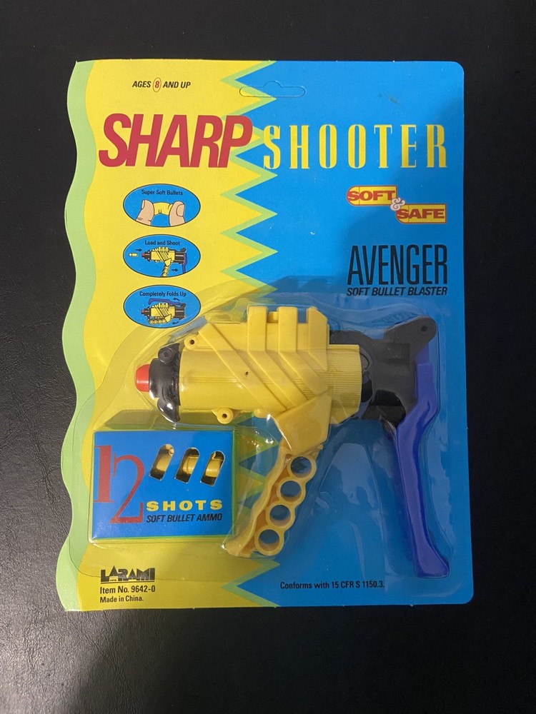 1990 LARAMI Sharp Shooter Avenger Soft Bullet Blaster