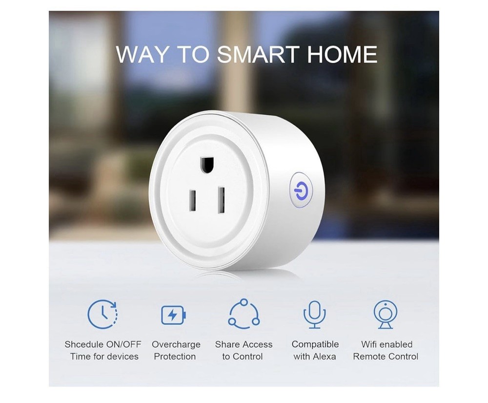 Smart Plug 2-Pack Wi-Fi Enabled Mini Smart Socket, Alexa, Google Home