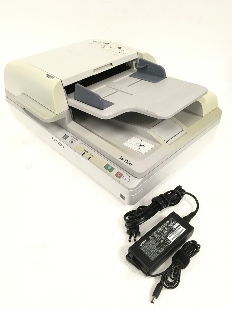 Epson WorkForce DS-7500 Document Scanner w/Adapter 2138 Scan Count, WORKING