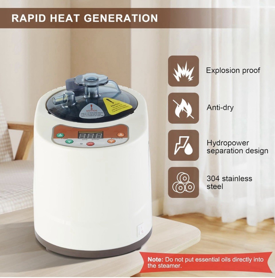 Smartmak Portable Sauna W/ Remote Gray