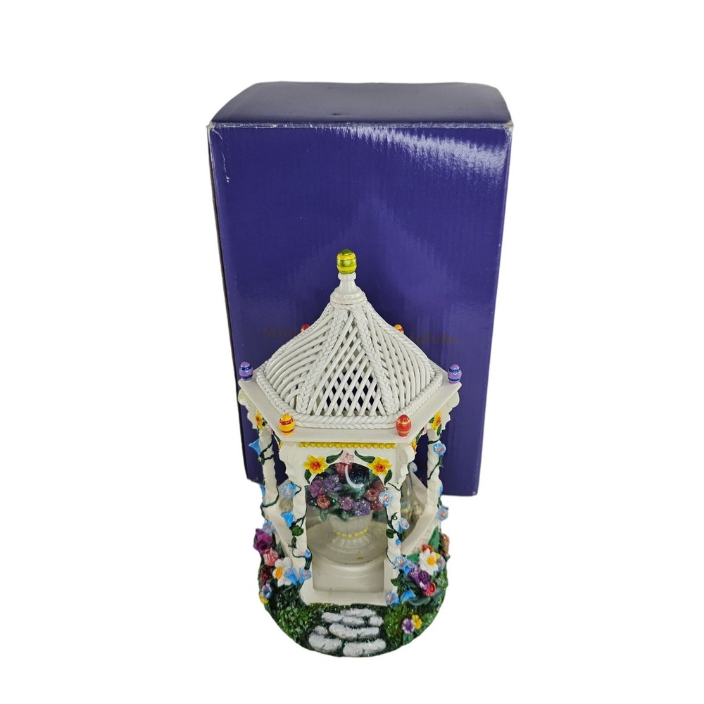 Christopher Radko Mini Gazebo Glitterglobe With Box Easter Eggs Snowglobe