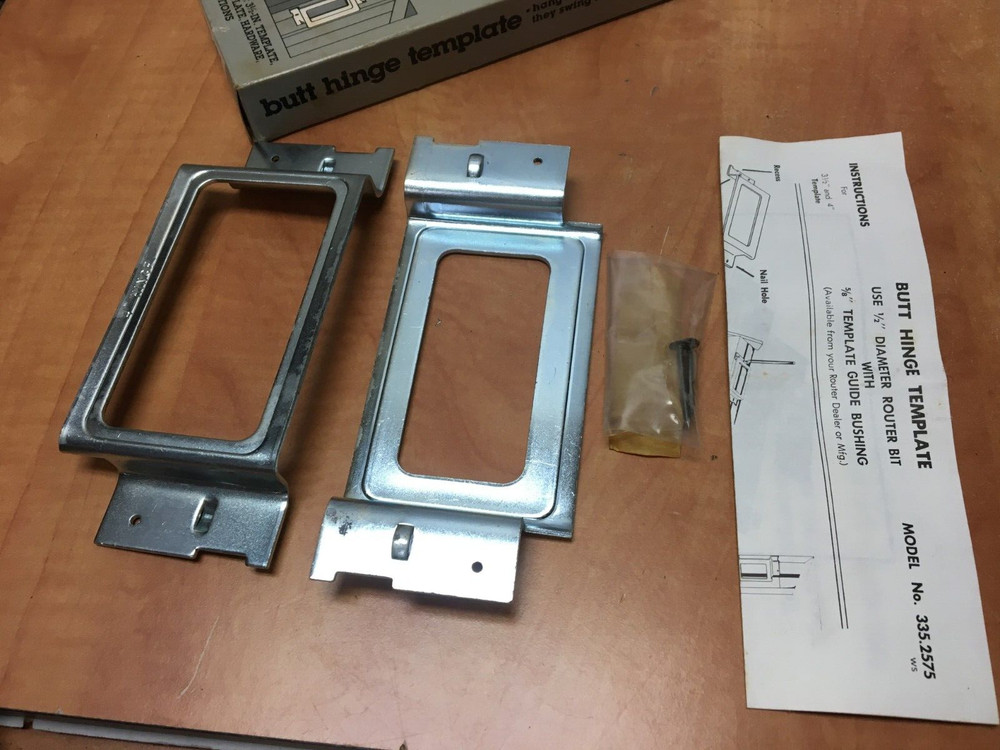 Sears Craftsman Butt Hinge Template 2575 In Original Box