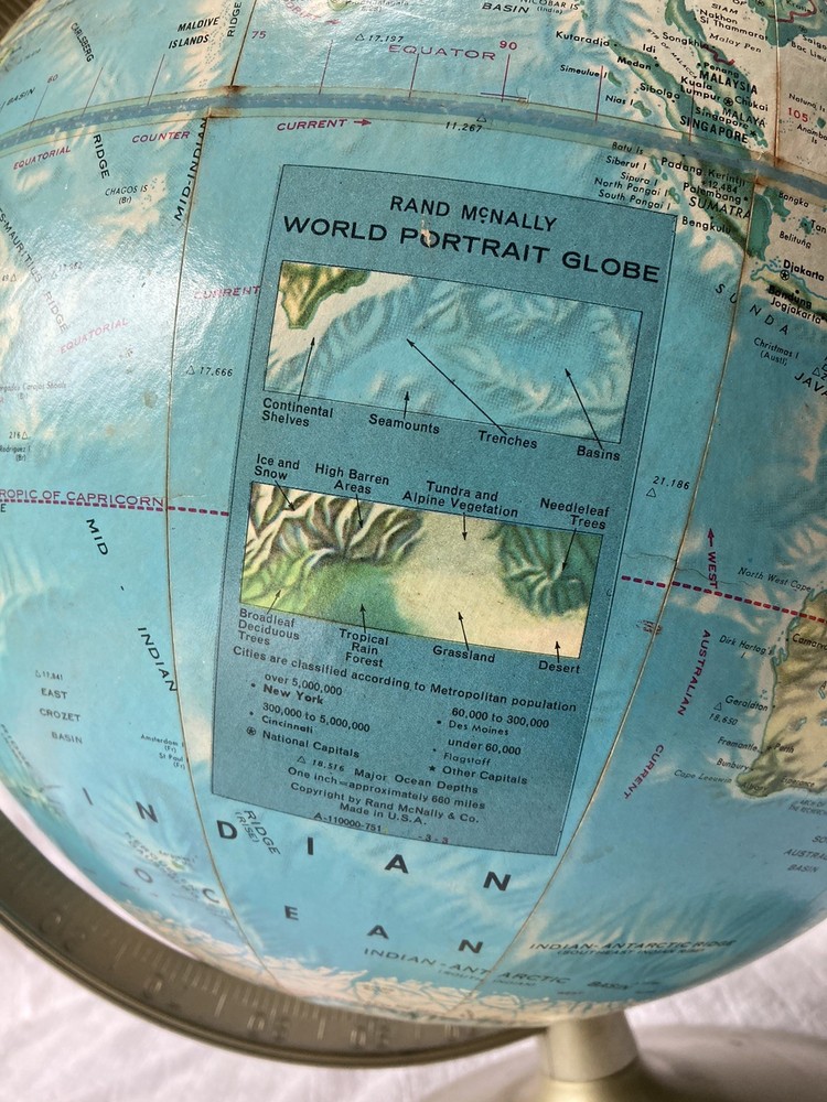 Rand McNally World Portrait 12” Diameter Rotating Globe