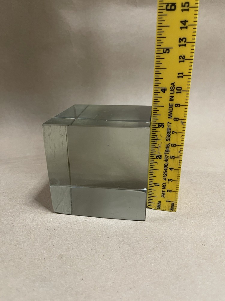Solid Acrylic Display Cube 3x3x3 Polished Clear Jewelry Riser Bookcase Display