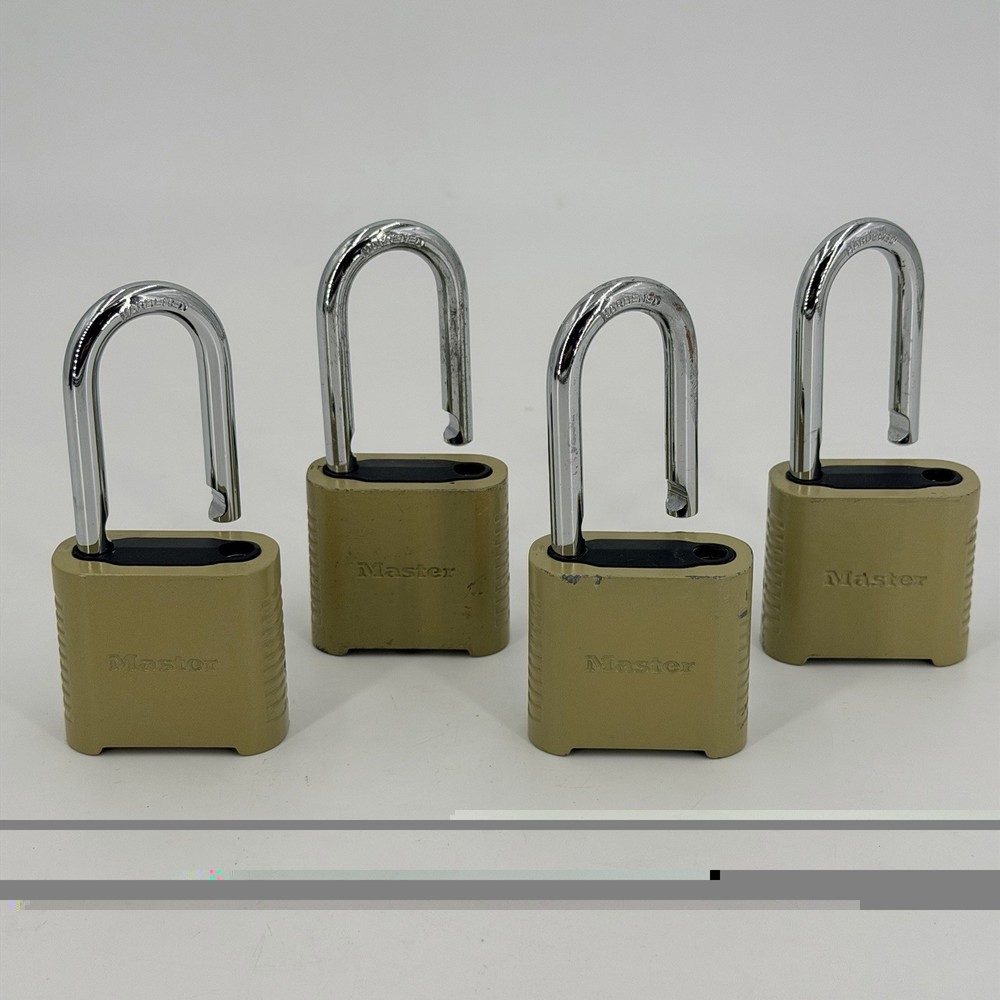 4x MASTER LOCK 175D RESETTABLE COMBINATION PADLOCKS Pre Owned (LS5)