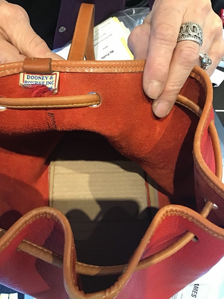 Dooney and Bourke Red Leather Knapsack PURSE