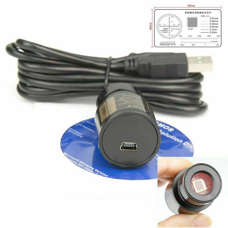 5MP USB CCD Video Digital Camera Microscope Electronic Eyepiece w Micrometer