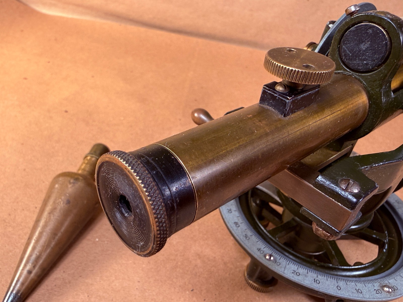 Vintage Brass Model 304.1 Sears Craftsman Farm Level Transit Surveyor w/ Case