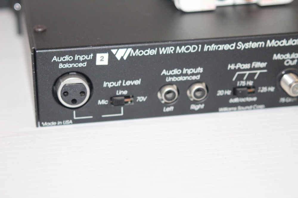 Williams Sound Mod 1 Infrared System Audio Processor Modulator + Power Supply