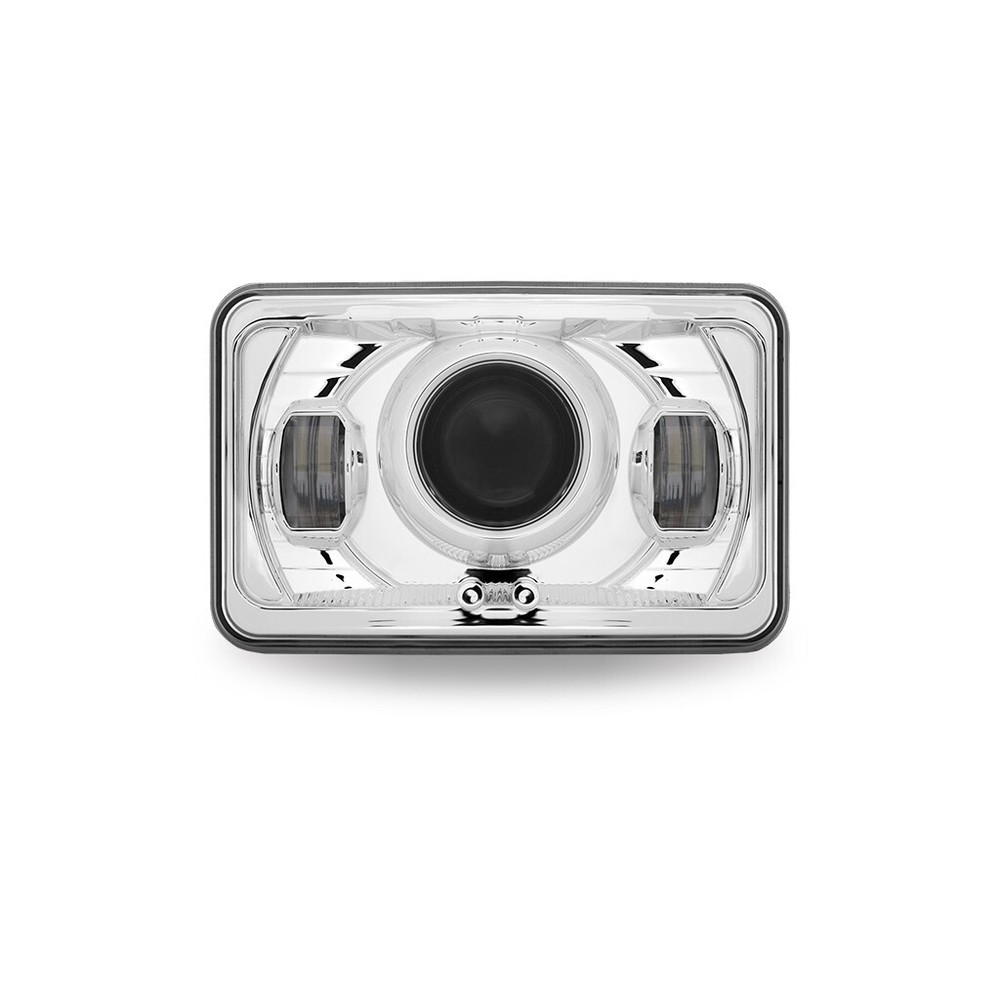 4″ x 6″ LED Projector Headlight with Optional Backlit Auxiliary