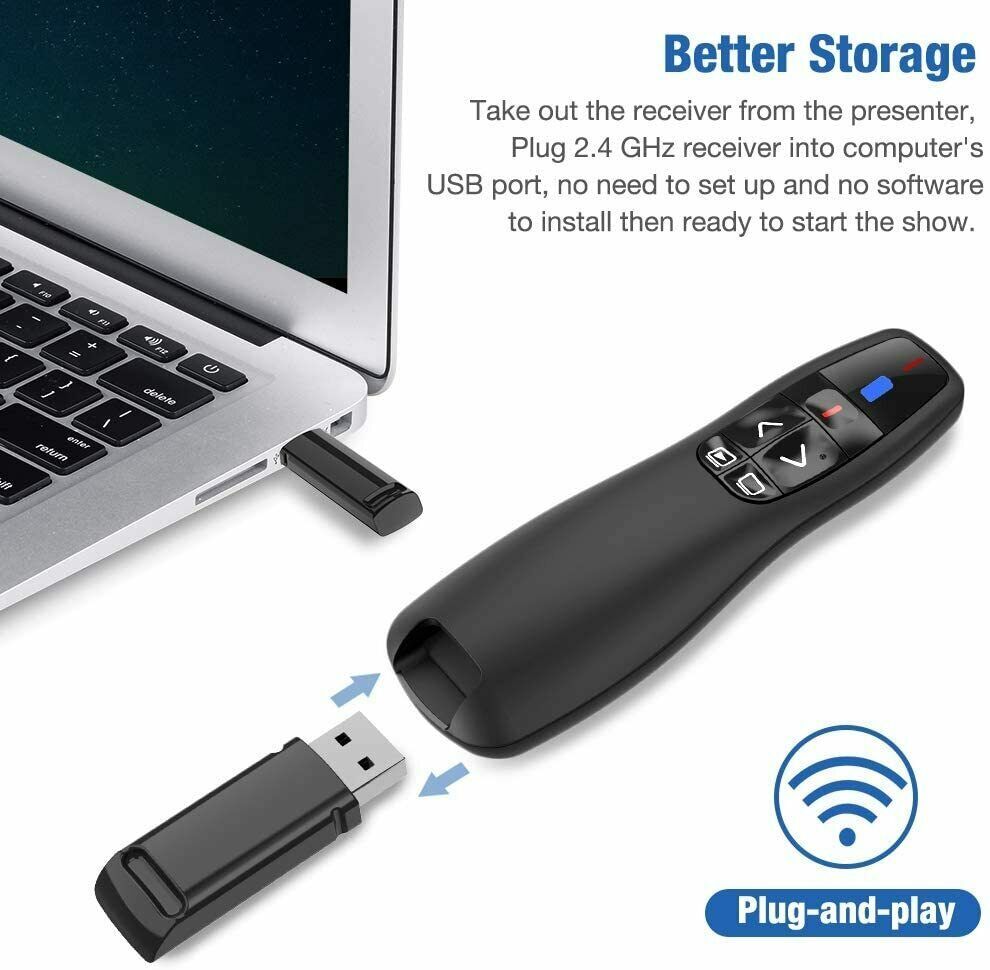 Power point Presentation Remote Wireless USB PPT Presenter Laser Pointer Clicker