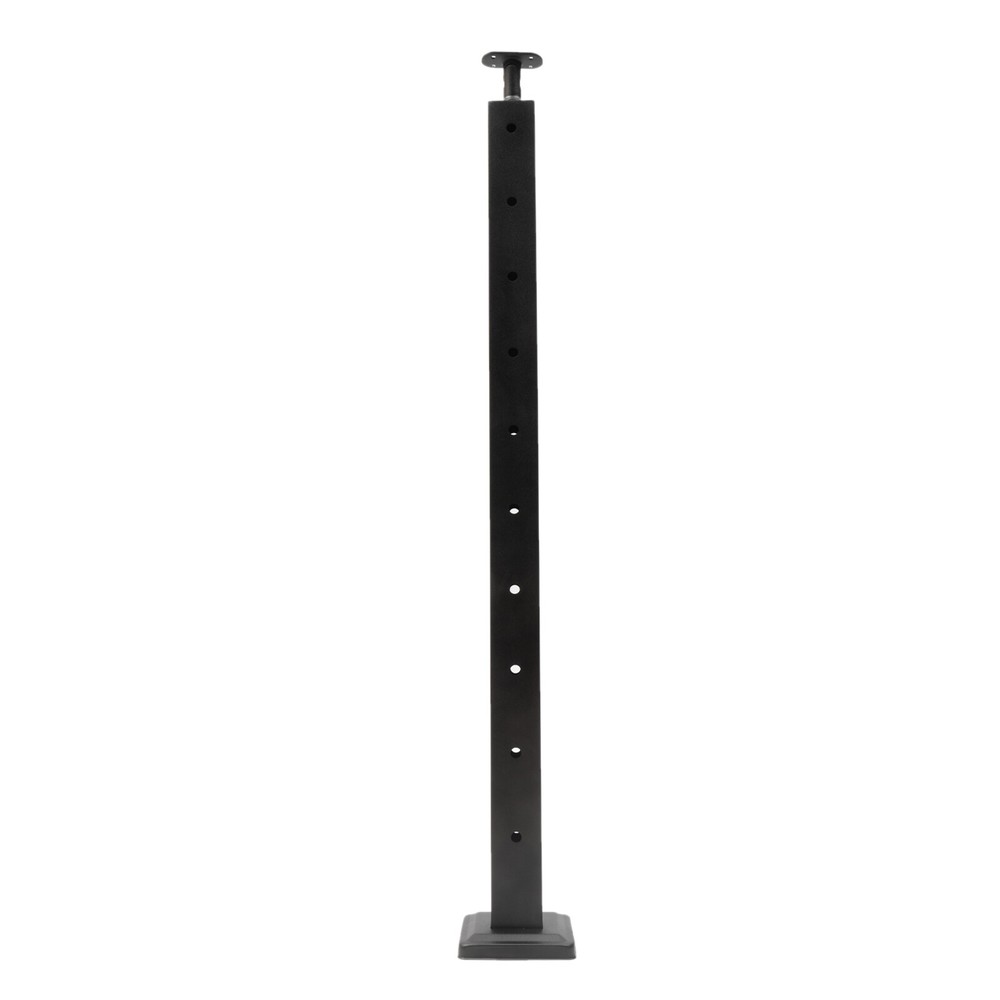 4pcs Cable Railing Posts Deck Railing 36"x2"x2" Black Posts With Holes