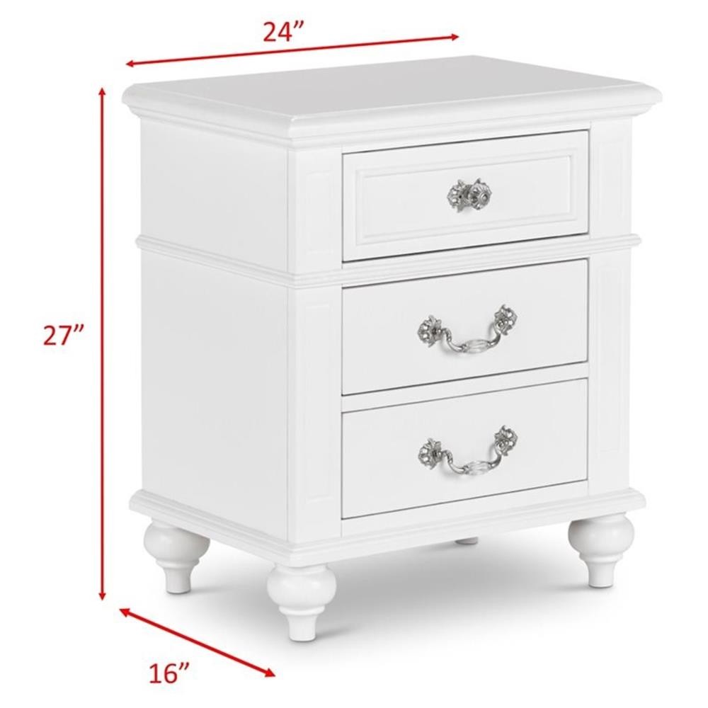 Bowery Hill Modern Leather White 7 Piece Full Platform Bedroom Set