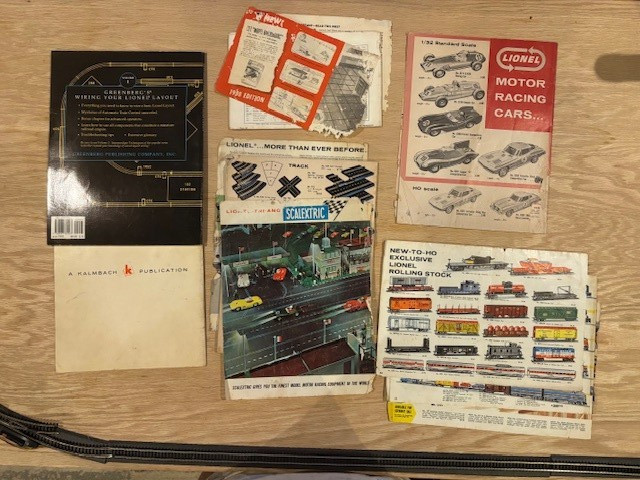 Lionel cataloges and Operating manual misc track plans