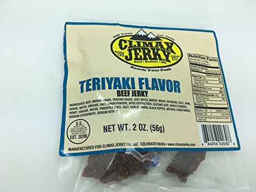 Climax BEST Premium Beef Teriyaky 2 OZ. Beef Jerky - 20 Pack
