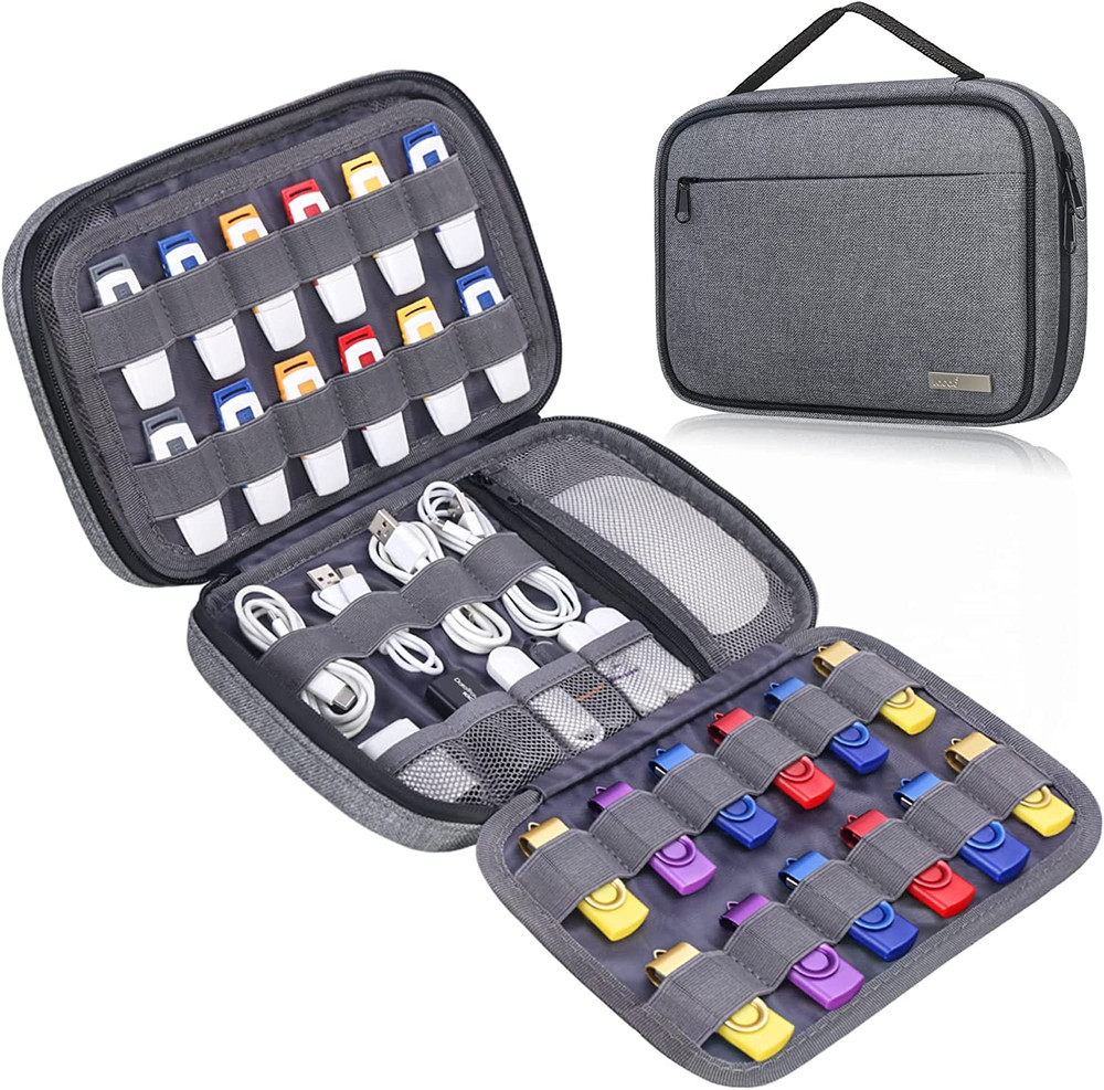 Lacdo USB Flash Drive Case Thumb Drive Holder Case Organizer Portable
