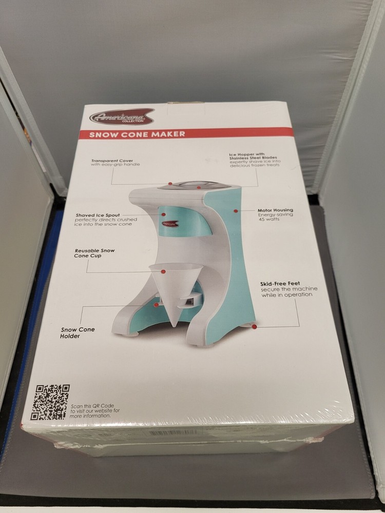 Americana Collection Snow Cone Maker EIC-629 Tabletop Shaved Ice Machine