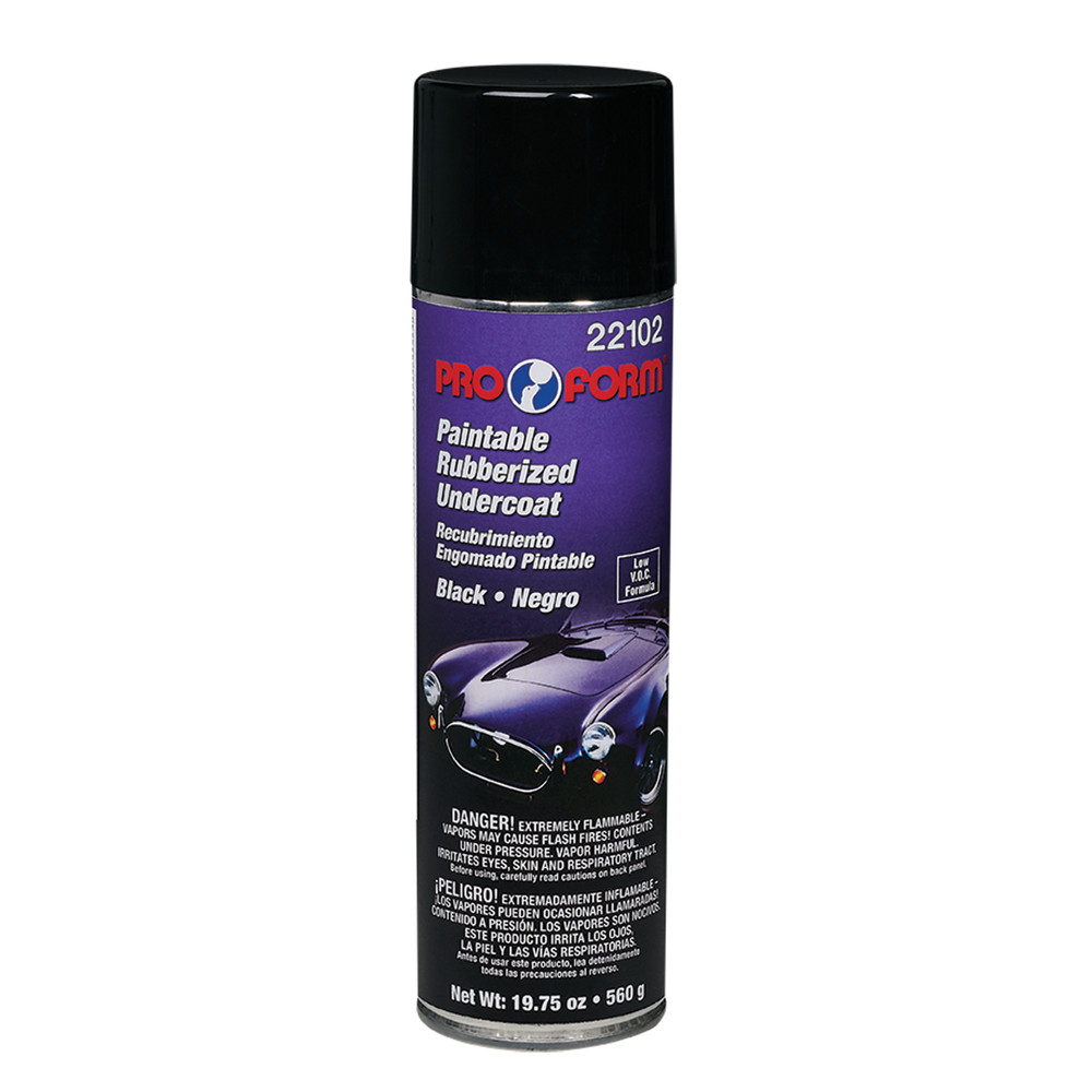 *Case of 12* Paintable Rubberized Undercoating Black 19.75 oz.