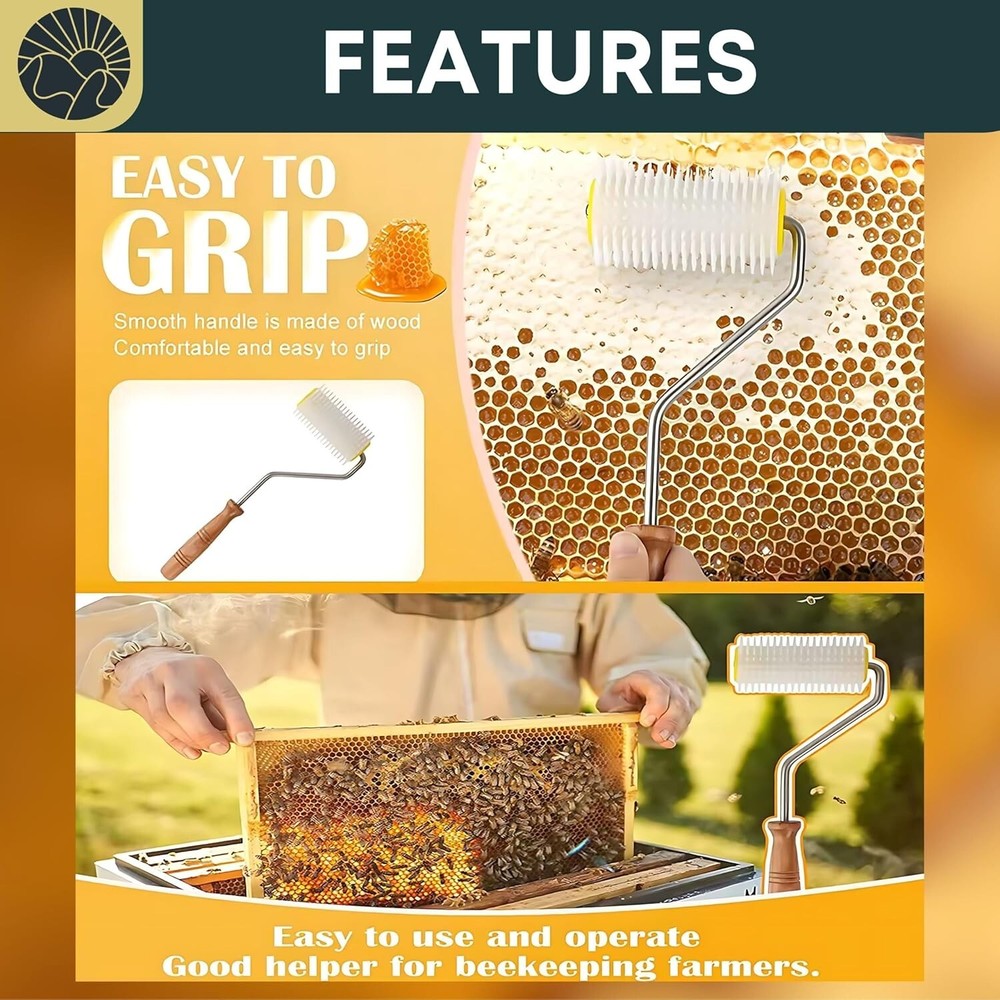 Honey Extractor Uncapping Needle Roller Tool for Beekeeping Honey Spinner Extrac