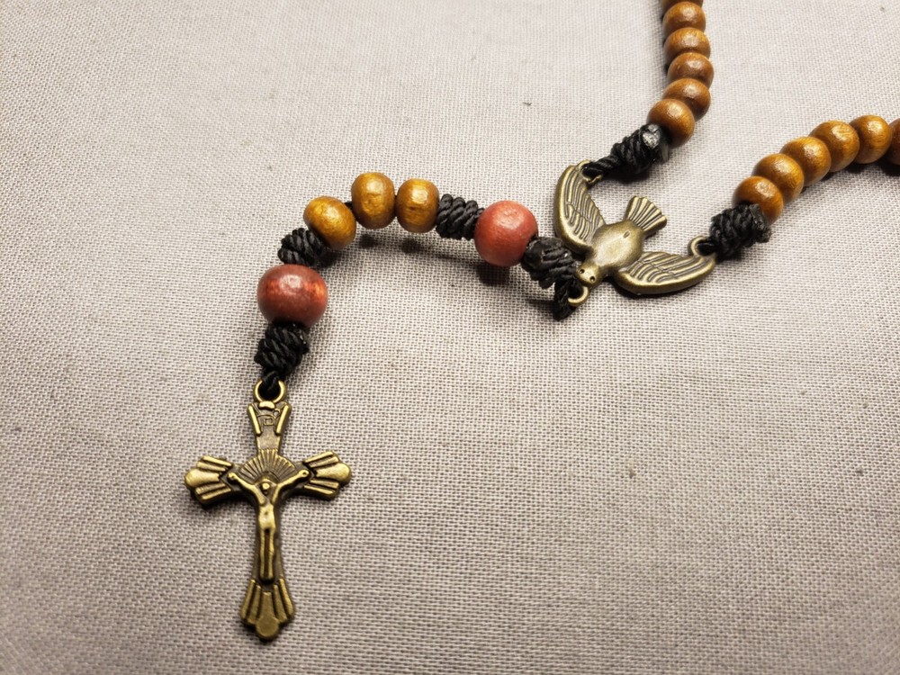 Vintage Rosary Holy Spirit Dove Catholic Christian H70