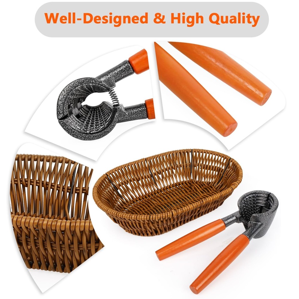 Nut Crackers Heavy Duty Nutcracker For Pecan Walnuts With Basket, Hazelnuts, ...
