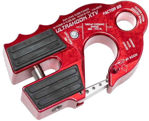 Factor 55 Ultrahook XTV Winch Shackle Mount Red