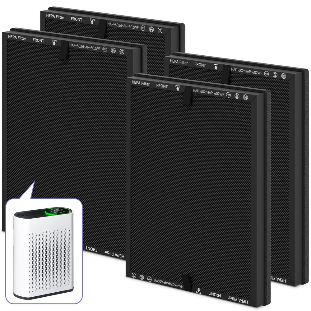 4-Pack HAP602 Replacement Filter Compatible with ECOSELF HAP602 and HAP602WF ...
