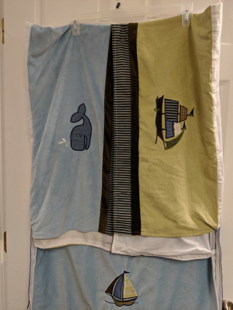 Nojo Blue Sailboat Crib 4PC Set