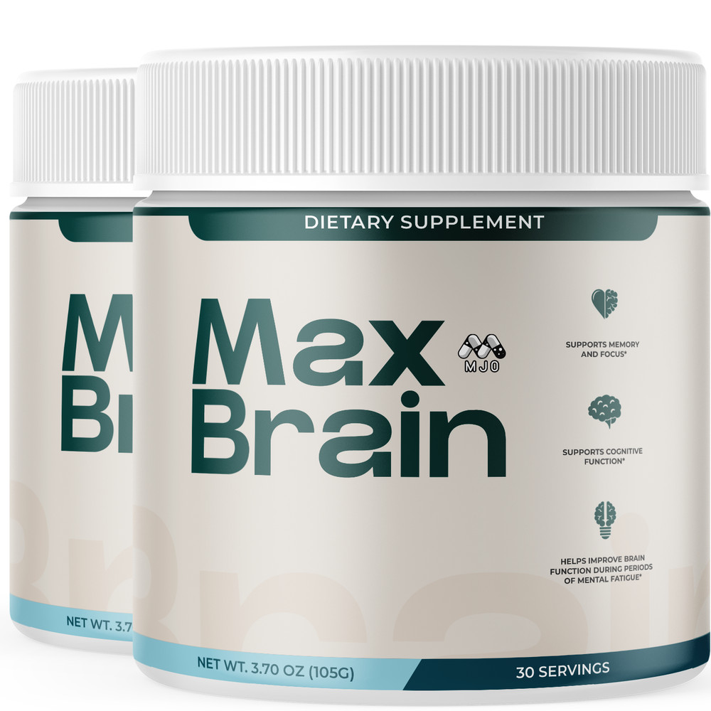 (2 Pack) Max Brain Powder Advanced Brain Supplement MaxBrain 60 Servings