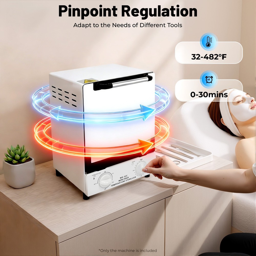 Nail Tool Cleaning Sterilizer Cabinet Multi-Function High Temperature Cabinet US